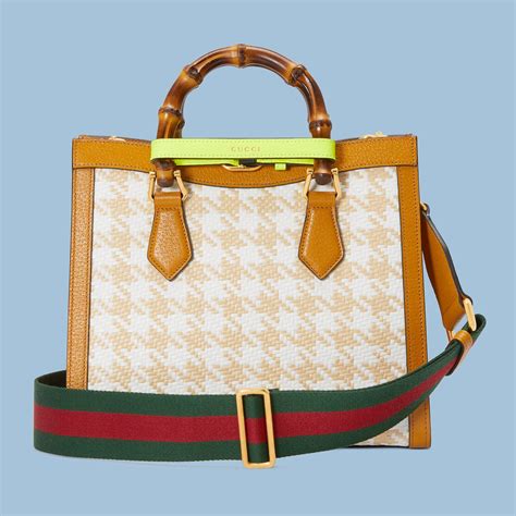 Gucci Diana small houndstooth tote 